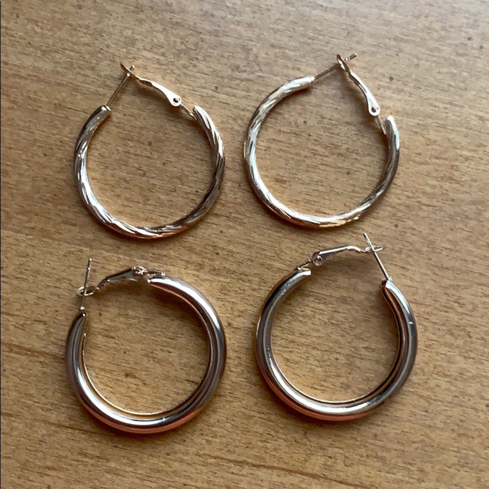 Gold hoop earrings